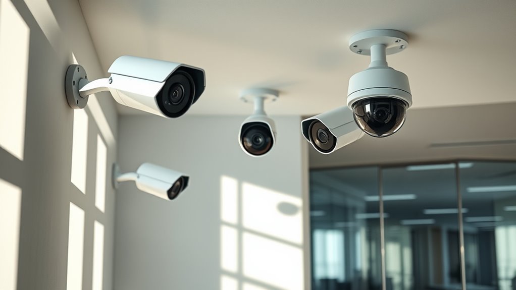 clear wide angle security footage
