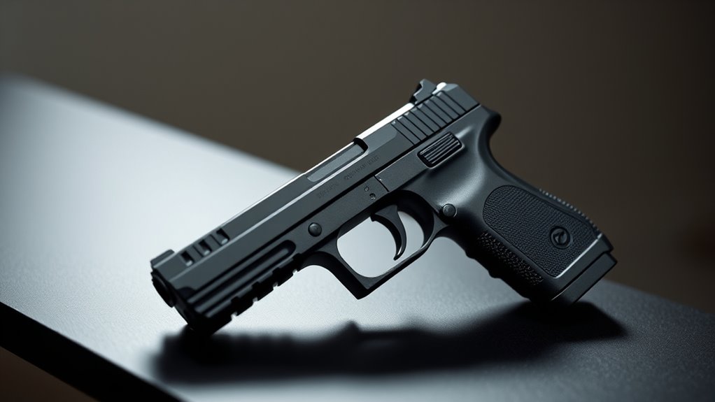 compact pistol with short barrel