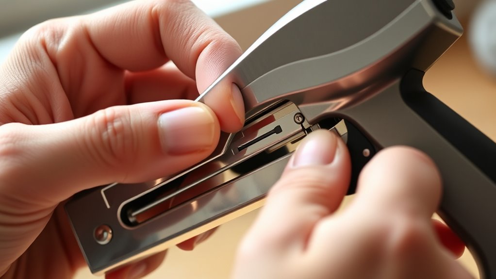 ensure staples are locked