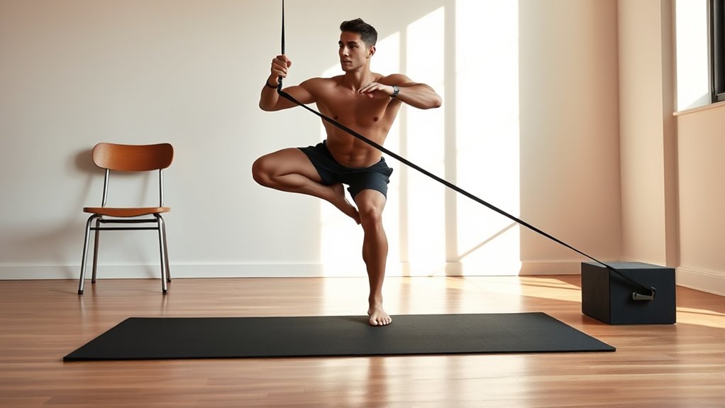 gradual supported pistol squat progression