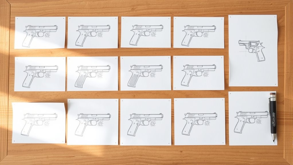 guide to detailed gun drawing