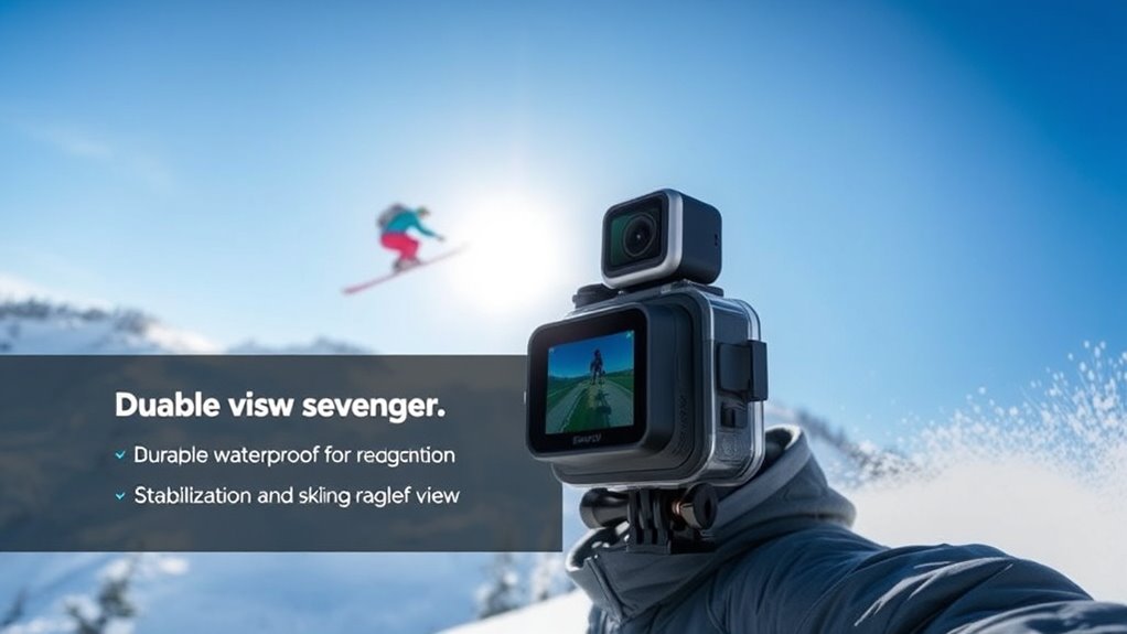 high quality durable skiing camera