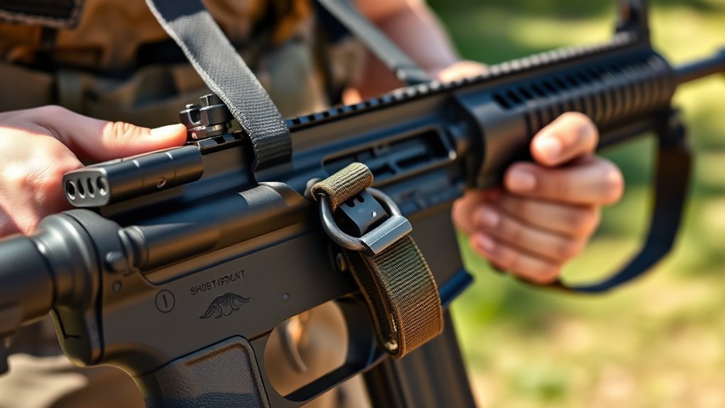 identify rifle sling attachment points