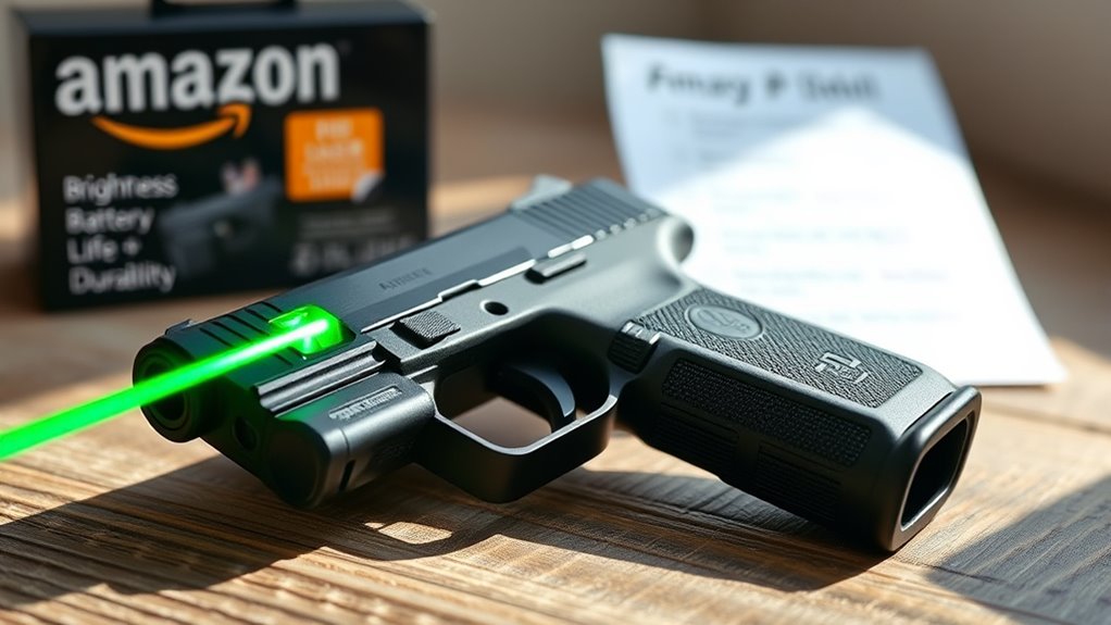laser visibility and durability