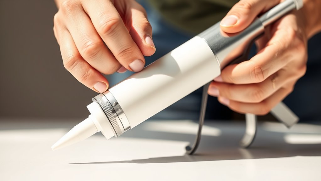 loading a caulk gun