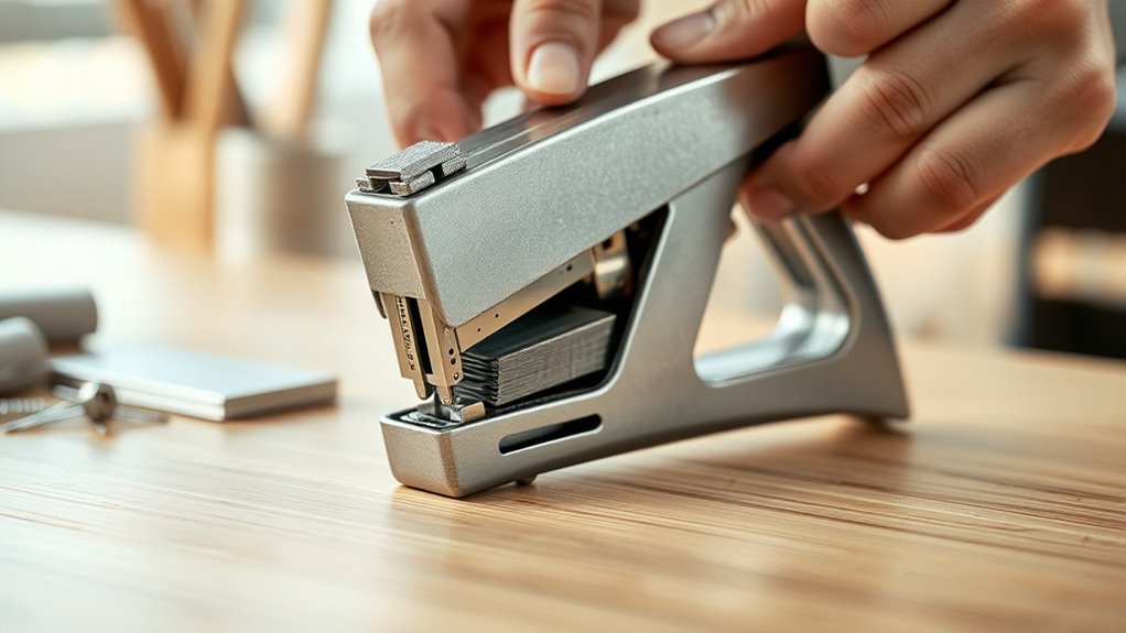 loading a staple gun