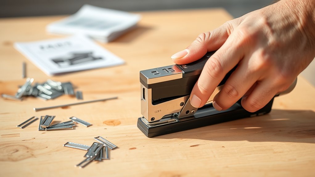 loading staples into gun