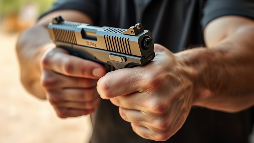 maintain firm balanced grip