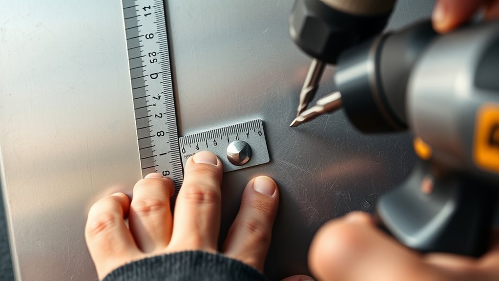 measure drill position carefully