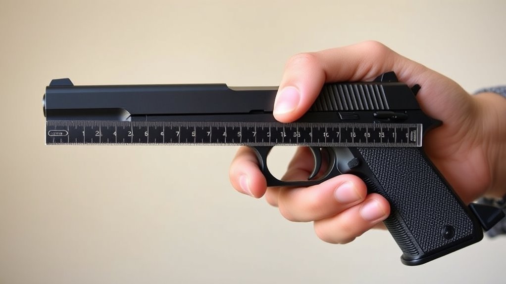 measure from ejection port