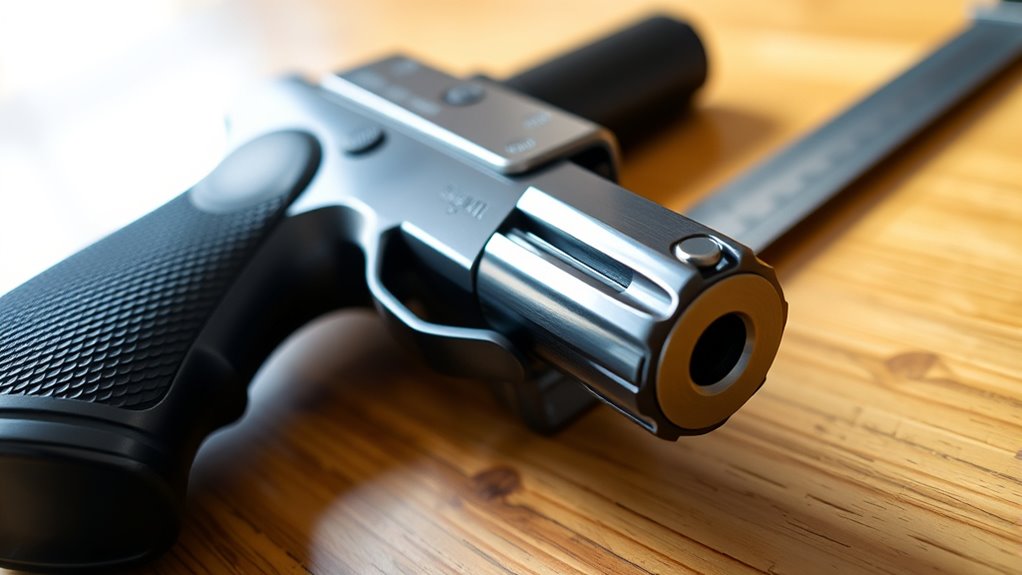 measuring pistol barrel length