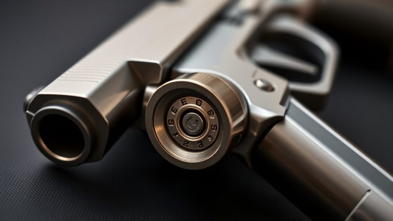 pistol with central firing
