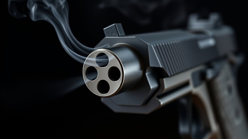 reduces muzzle rise and recoil
