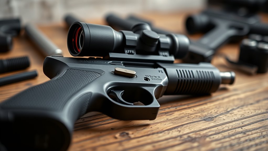 reticle battery mount brightness