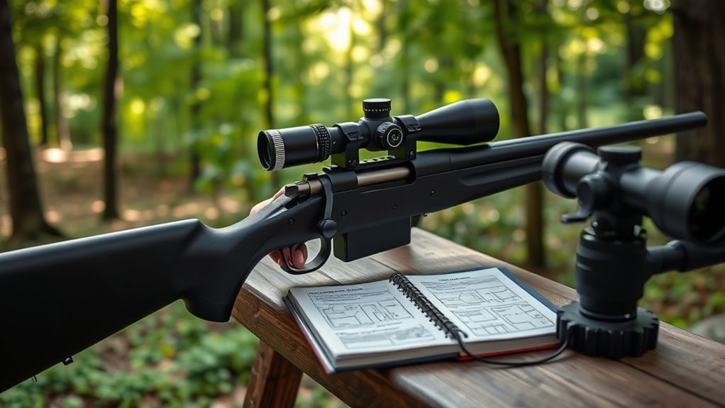 rifle scope sighting steps