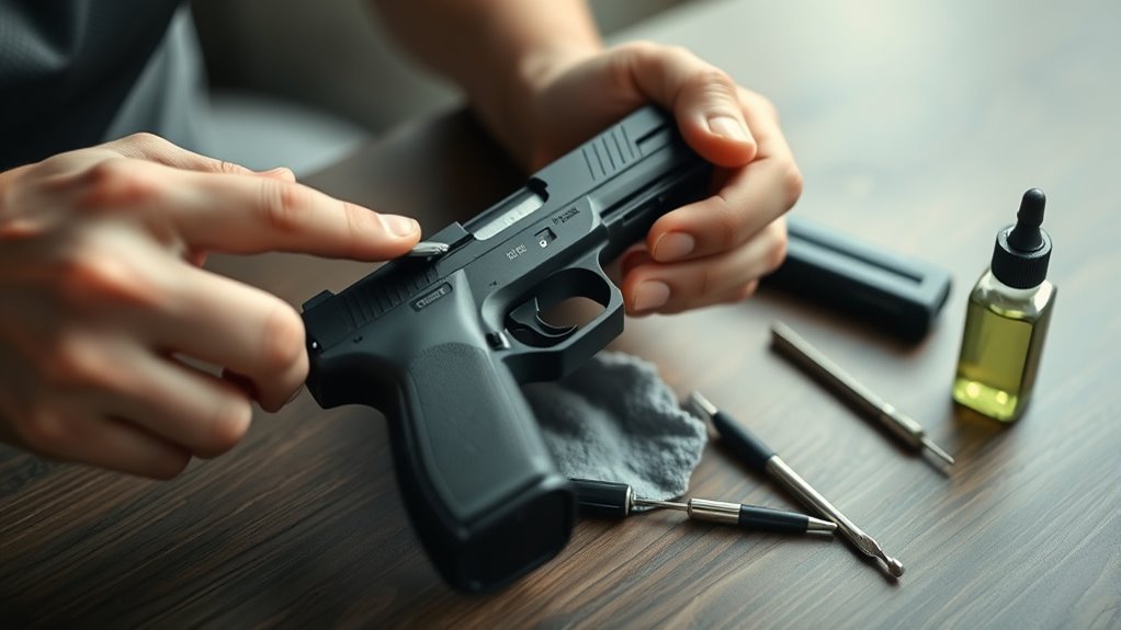 safe pistol cleaning procedure