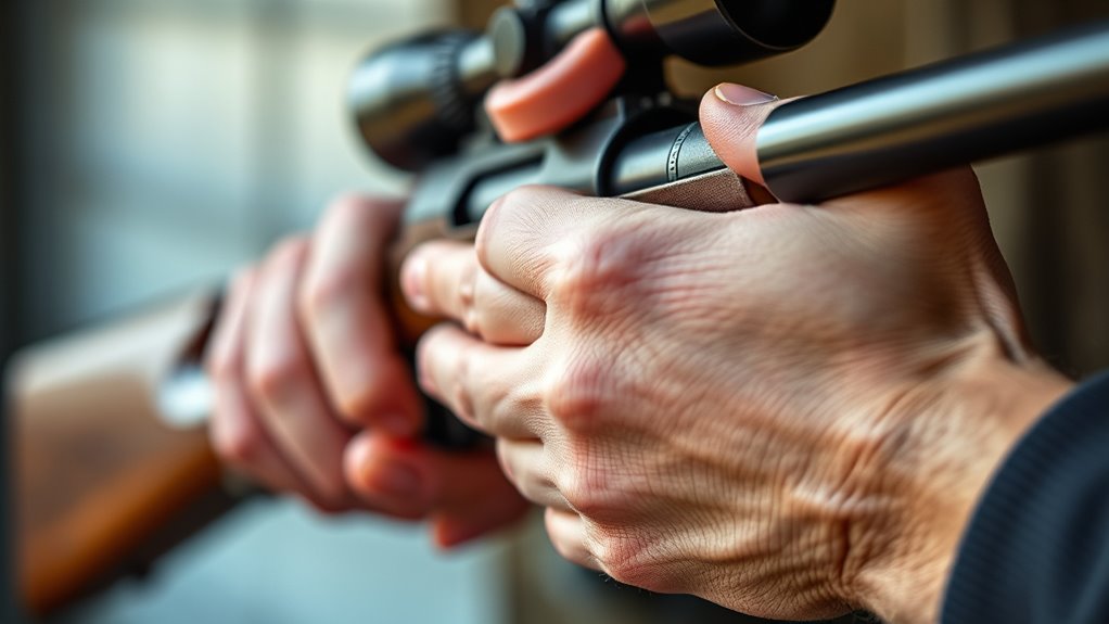 secure centered rifle grip