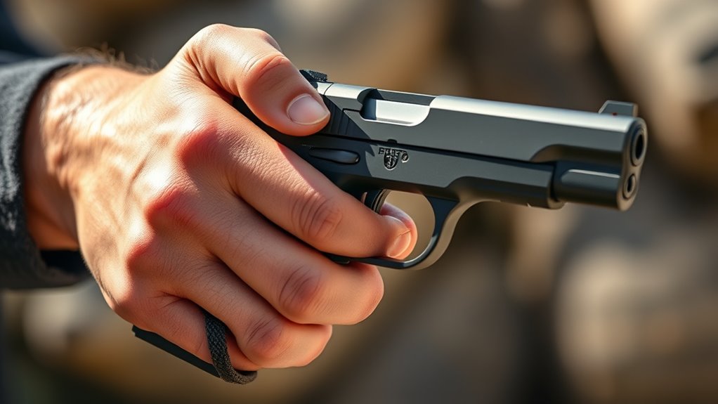 secure grip enhances shooting