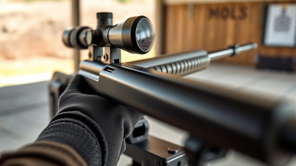 secure rifle set target