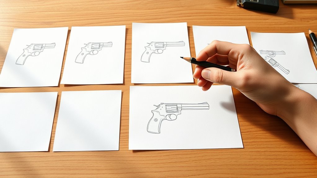 simple gun drawing guide