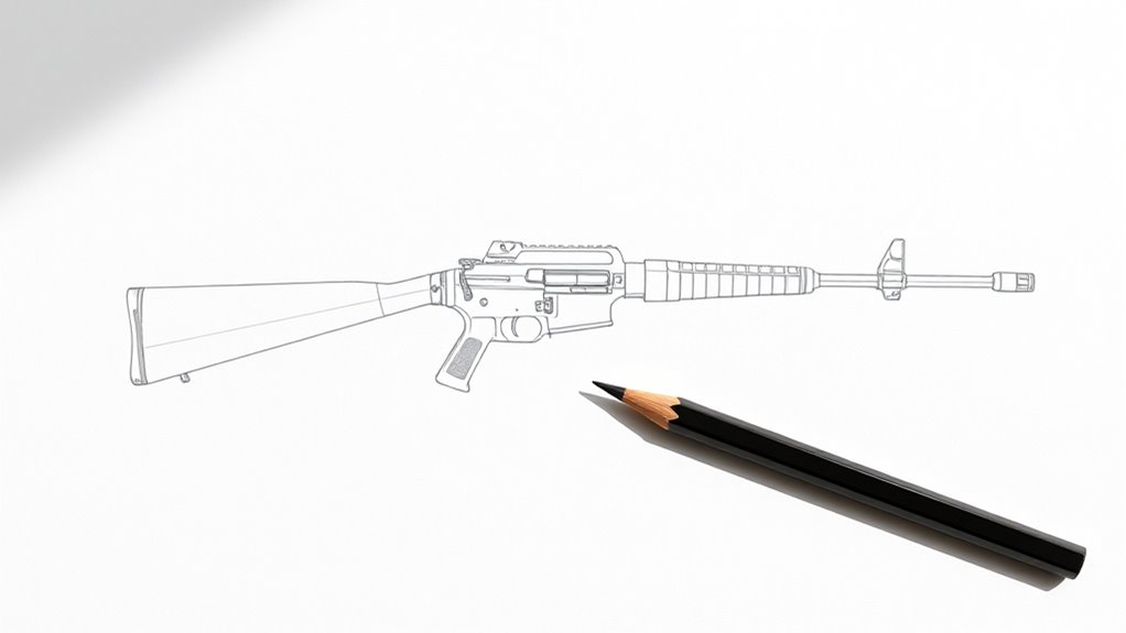 simple rifle drawing tutorial