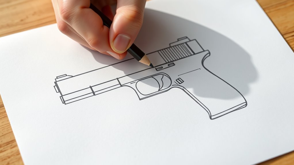 sketch basic gun proportions