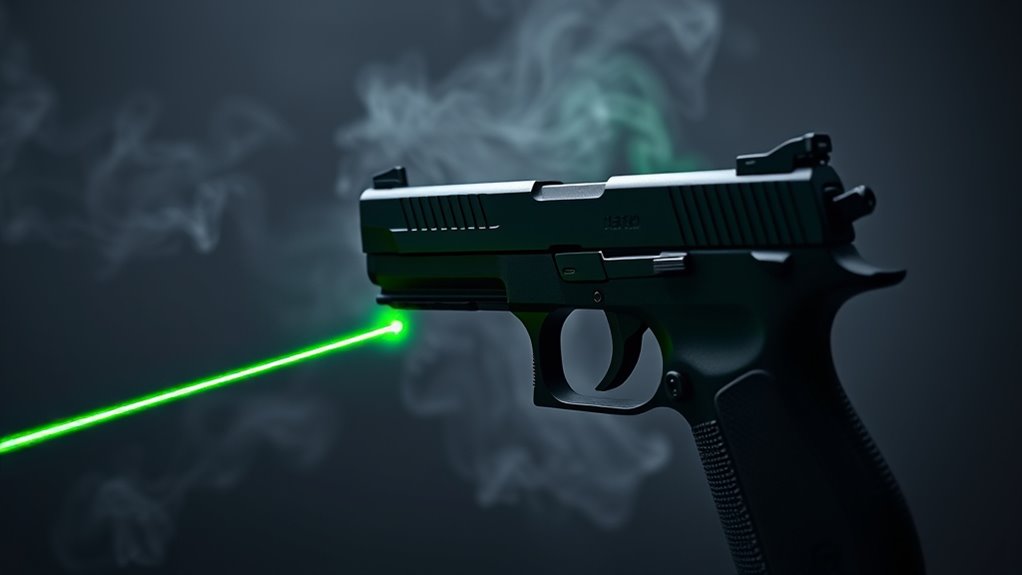 top green laser pistol sights