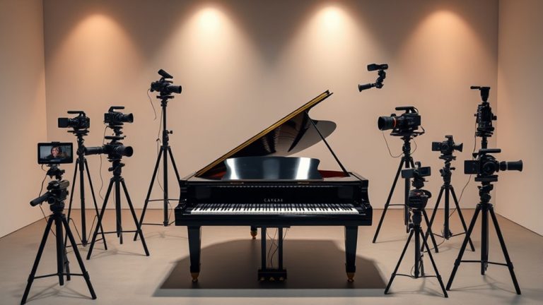 top piano recording cameras