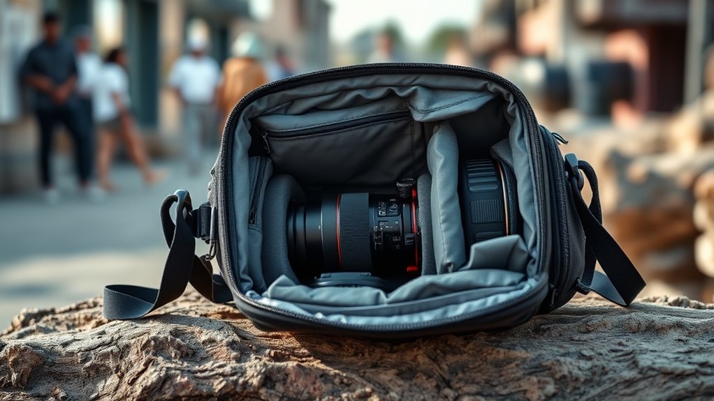 camera bag size and features