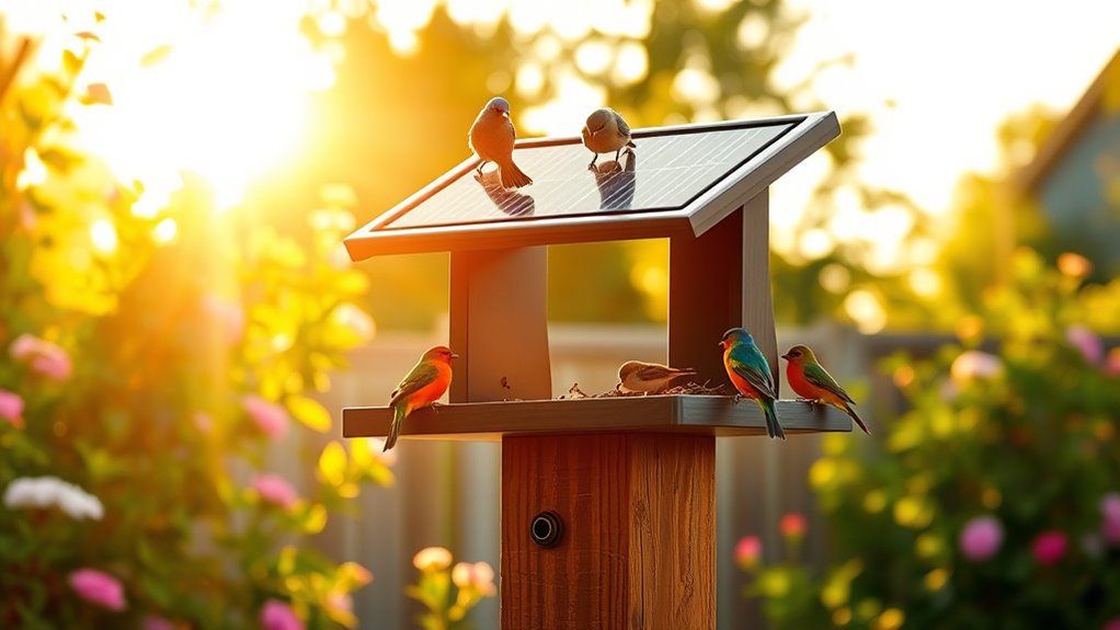 solar powered bird feeder cameras