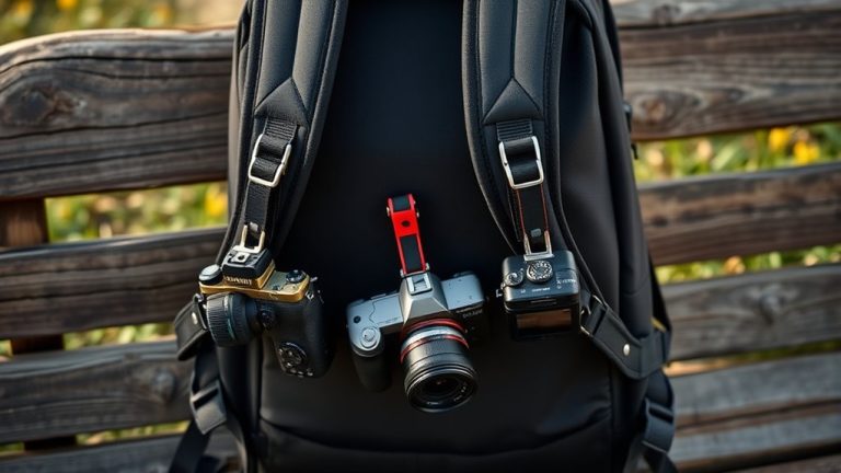 top backpack camera clips
