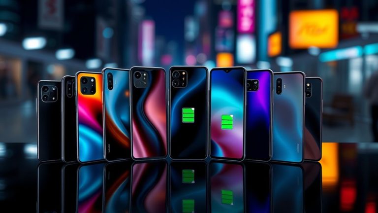 top camera and battery phones