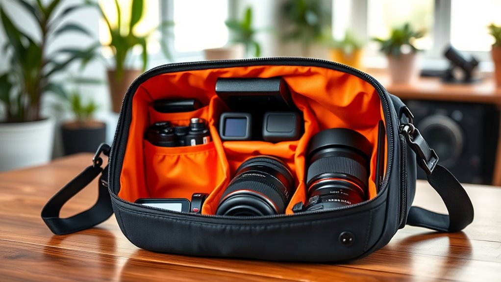 top camera bag organizers