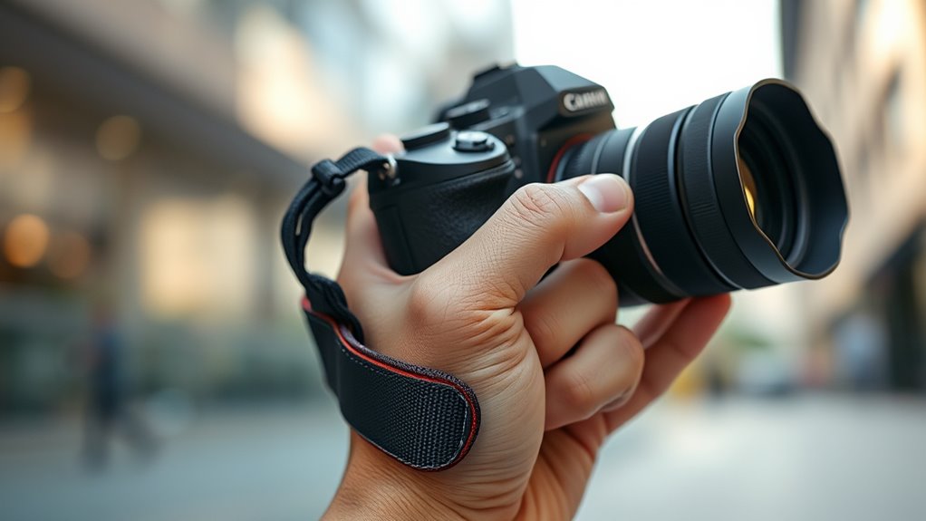 top camera hand straps