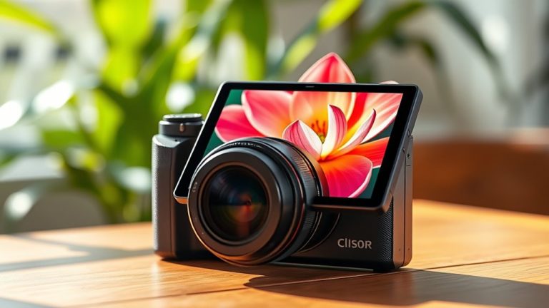 top flip screen cameras