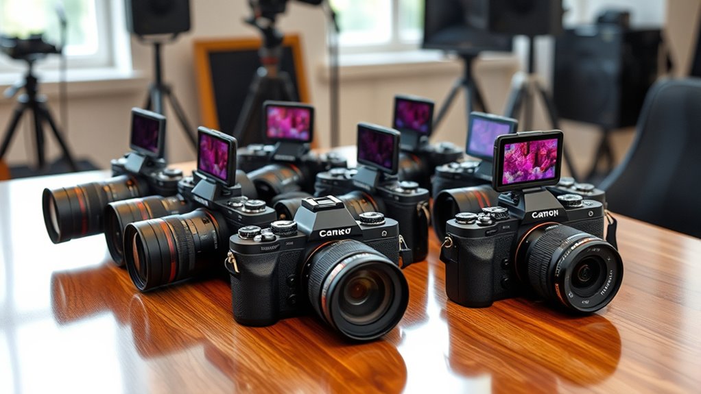 top flip screen cameras