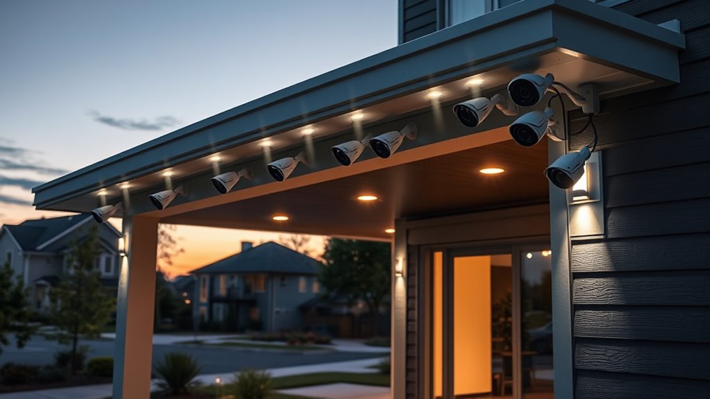 top light equipped security cameras