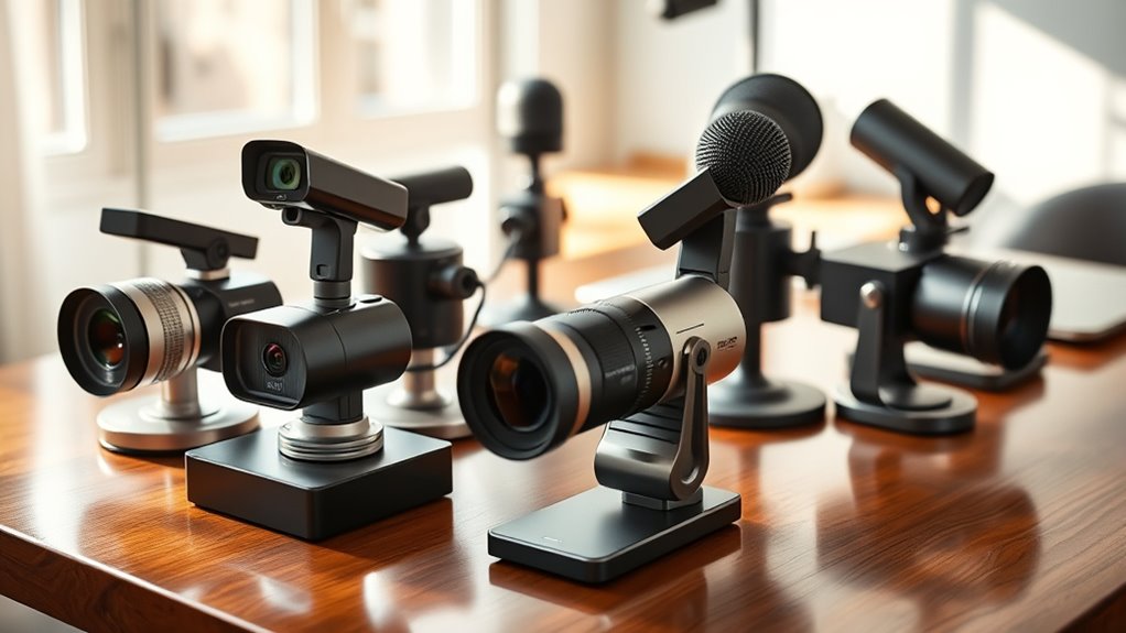top zoom camera microphone combos