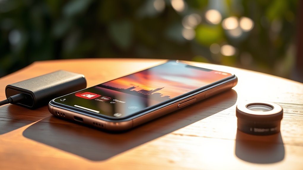 battery camera display features