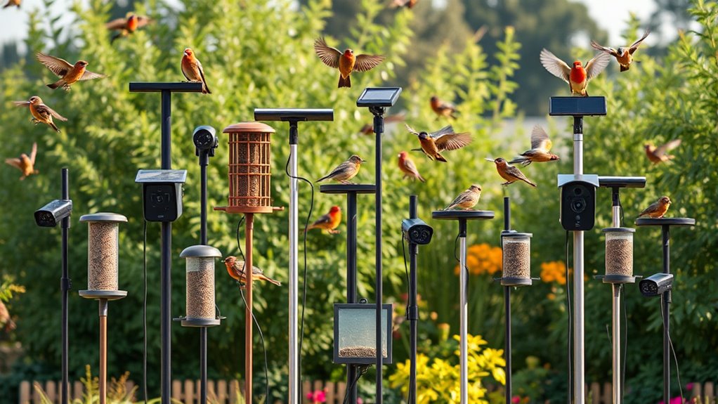 bird feeder camera poles