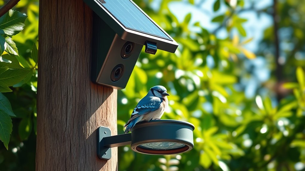 solar powered bird camera feeders