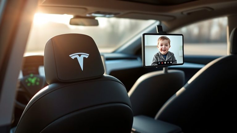 tesla baby car cameras