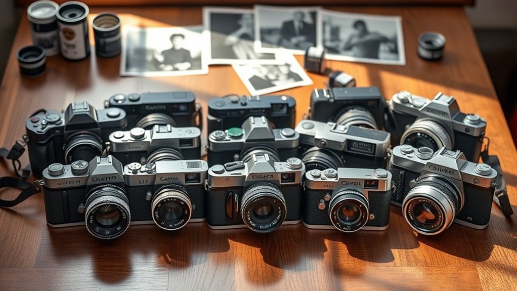 top black white film cameras