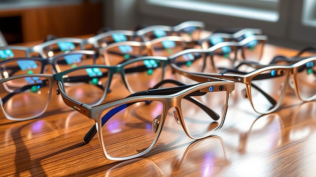 top camera display smart glasses
