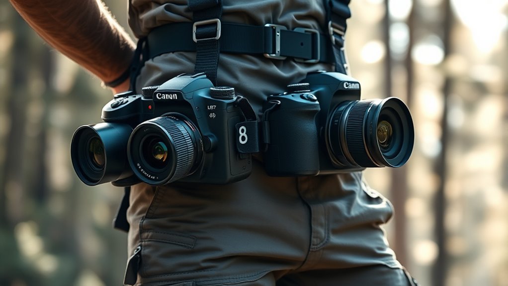 top double camera harnesses