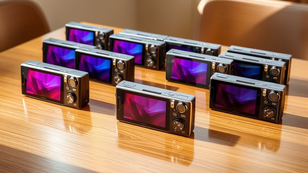 top flip screen compact cameras