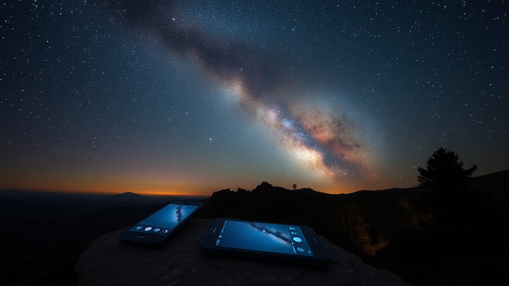 top night sky phone cameras